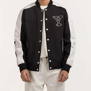 Veste universitaire classique pour hommes Letterman Baseball Bomber College Style vêtements d'extérieur chauds col vers le bas avec bouton - Product Image 2