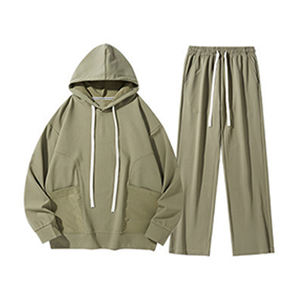 Conjunto Deportivo de Dos Piezas para Hombre, Estilo Casual Urbano, Invierno, Premium, Personalizado, con Capucha, Grueso, Transpirable, de Felpa - Product Image 5