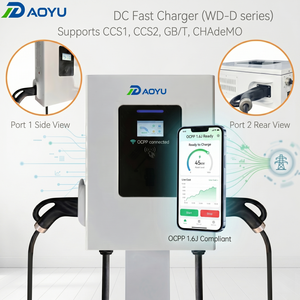 Chargeur rapide mural DC Premium 80 kW CCS2 CCS1 GBT OCPP 1.6J avec contrôle par application et double pistolet de charge pour stationnement commercial - Product Image 4