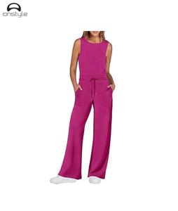 Wholesale Summer Casual Loose Activewear Set Slim Fit Short Sleeve Cropped Top <b>T</b>-<b>shirts</b> Short Sweatpants Two Piece Women Sets - Product Image 5