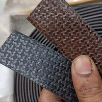 Nouvelle Arrivée 2026 – Ceinture en Cuir Pleine Fleur à Motifs Géométriques, Noire et Marron, Fournisseur Indien, Accessoire de Mode Masculin Tendance