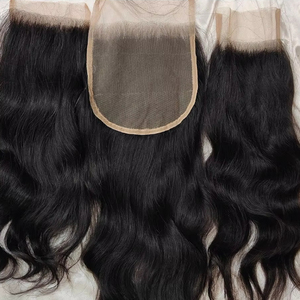 Vendeurs en gros de qualité 12A Tissage de cheveux humains Naturel ondulé Paquets de cheveux bruts vierges droits non traités avec fermeture Lace Fontals - Product Image 1