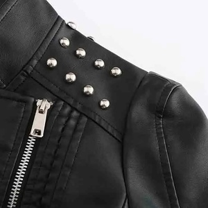 Wholesale Leather Jacket for Women Fashion Leather Jacket Plus Size Leather <b>Tops</b> Lightweight Wholesale Price Leather Jacket - Product Image 2
