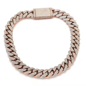 Laboratorio de moda personalizado lujo oro amarillo cadena de eslabones cubanos Moissanite diamante Hip-Hop joyería mejor regalo para hombres - Product Image 4