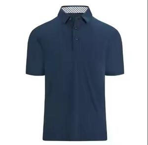 Vente chaude T-shirt polo à manches courtes adapté au logo personnalisé Polo respirant pour hommes Chemises polo grande taille pour hommes - Product Image 1