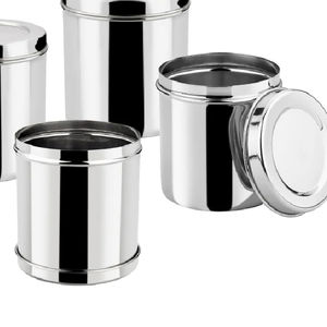 Boîtes et conteneurs de stockage en métal argenté personnalisés OEM vente chaude pour ustensiles de cuisine décoratifs fournitures en vrac pour assiettes alimentaires - Product Image 4