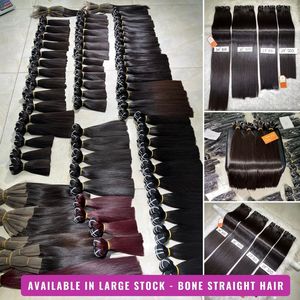 2024 gran oferta de alta calidad 100% cabello humano Remy tejido hueso recto crudo cutícula alineada 12A paquetes 100% Original sin procesar - Product Image 6