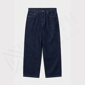 Pantalones Vaqueros de Mezclilla de Algodón Ajustados para Hombre, al por Mayor, Personalizados, Tallas Grandes, Color Personalizado, Parches, Estilo Recto, Lavado Claro, 3D - Product Image 2