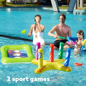 <b>Inflatable</b> <b>Pool</b> Game Combo Set Ring Toss Corn Toss Floating Swimming <b>Pool</b> Games <b>for</b> Kids Adults Summer Party - Product Image 3