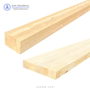 SAK WoodWorks Northern Russian Pine Spruce Glued-Up Finger Joint Timber and Board, Wood for Construction and decor