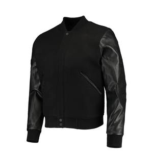 Logotipo personalizado OEM personalizado 100% lana bordado Varsity Bomber chaqueta de los hombres de talla grande invierno temporada 2025 Slim Fit - Product Image 4