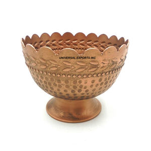 Bol à chocolat décoratif en métal Bol à chocolat artisanal d'excellente qualité Bol à chocolat martelé de forme ronde - Product Image 6