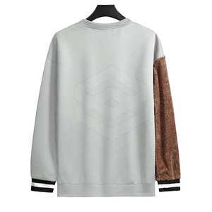 Sweats à manches longues en coton polyester pour homme 2024 sweat surdimensionné à col rond pour hommes vêtements - Product Image 2
