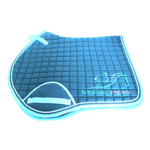 Mosaico Impex Dressage ecuestre Saddlepads transpirable satén caballo sillín almohadillas lana algodón relleno hecho Pakistán montar salto - Product Image 2