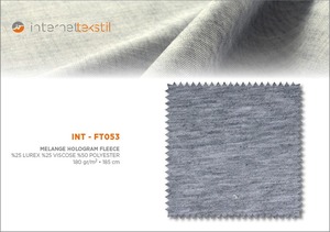 GRIMELANGE Tissu tissé en polaire holographique mélangé 50% polyester 25% viscose 25% lurex 180 GSM 185cm Léger pour vêtements de filles - Product Image 1