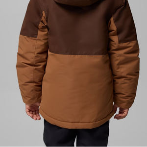 Veste d'hiver matelassée personnalisée avec logo, fermeture éclair, capuche et blocs de couleur, pour garçons, manches longues - Product Image 6