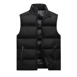 2025 Offre Spéciale à la mode hommes corps plus chaud veste d'hiver vers le bas gilet col montant sans manches coton doudounes avec logo personnalisé - Product Image 4