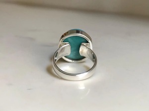 Bague en argent sterling 925 avec turquoise naturelle de la Belle au bois dormant Cadeau de naissance du mois de décembre pour Noël - Product Image 5