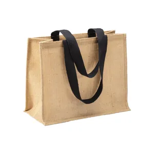 Borse in Juta Personalizzate con Manici Colorati, Gadget Promozionali Personalizzabili - Product Image 2