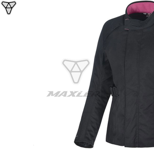 Chaqueta de moto al por mayor con logotipo personalizado, tela de buena calidad, resistente al viento, cómoda y transpirable para mujer, con MOQ bajo. - Product Image 4