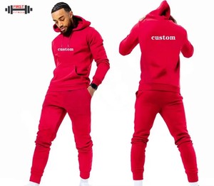 Survêtements d'hiver personnalisés OEM de haute qualité pour hommes 100% combinaison de jogging de sport en molleton de coton - Product Image 4