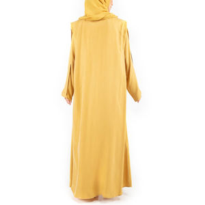 Abaya pour femmes de style papillon de qualité supérieure 2026, couleur unie, respirante, en polyester, manches longues, longueur cheville, Ramadan - Product Image 2