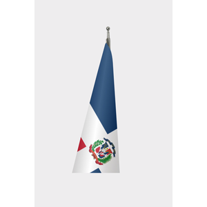 Drapeau d'intérieur personnalisable avec impression numérique, mât en aluminium et matériau en coton ou polyester pour la présentation - Product Image 3