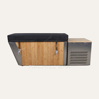 Bain froid direct usine pour immersion froide, bain de glace nordique pour jardin, en bois carbonisé et acier inoxydable 304, avec refroidisseur
