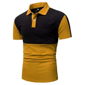เสื้อโปโลผู้ชายทรงโอเวอร์ไซส์แขนสั้นผ้าคอตตอนไฮสตรีทเสื้อโปโลสีบล็อกสีออกแบบได้ตามต้องการดีไซน์ล่าสุด - Product Image 2