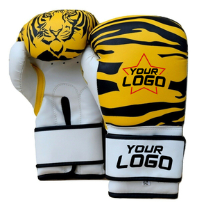 Venta al por mayor de guantes de boxeo personalizados de alta calidad logotipo personalizado Pu cuero Kickboxing guantes de boxeo Muay Thai Fight Workout - Product Image 4