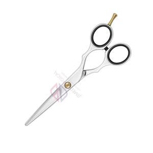 Ciseaux de barbier en acier inoxydable de qualité supérieure, repose-doigts réglable en or, réutilisables, de haute qualité, tranchants et émoussés pour couper les cheveux - Product Image 5