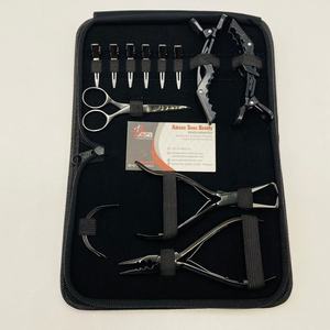 Kit de pinces à cheveux en acier inoxydable de qualité chirurgicale noir professionnel de haute qualité Logo personnalisé Vente chaude Utilisation commerciale - Product Image 4