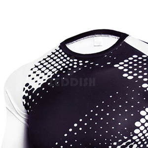 High Quality Custom O-Neck Collar <b>MMA</b> <b>Rash</b> <b>Guard</b> for Men Solid Pattern Breathable Fight Training Reasonable Price - Product Image 2