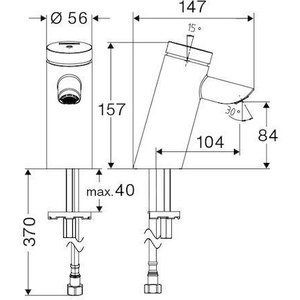 Grifo de lavabo con cierre automático Schell Puris SC HD-K cromado - Product Image 4