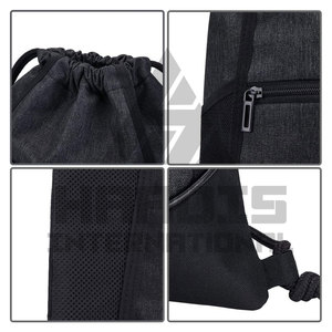 Sac à dos avec cordon de serrage pour sports de gymnastique avec logo personnalisé OEM Sacs de poche en maille avec cordon de serrage en polyester Sacs à cordon personnalisés - Product Image 2