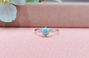 แหวนเงินสเตอริงทำด้วยมือ7X14mm ทรงมาร์ควอตซ์คริสตัลพลอยโรเดียมตั้งค่าแบบง่ามสำหรับงานเลี้ยงครบรอบของขวัญวัน - Product Image 2