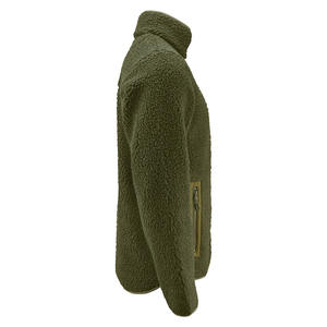 Service OEM, veste en polaire tendance de haute qualité, fabrication sur mesure, vente chaude, finition enduite, col montant, devant unisexe - Product Image 3