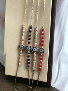 Bracelet enveloppant DAFNI BIG PAZAR en acier inoxydable avec imitation perle et pierre de zircon - Cadeau tendance - Product Image 4