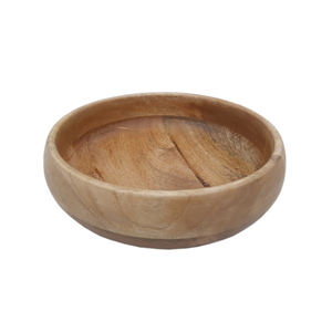 Bol à fruits en bois populaire de forme ronde fini naturel pour la maison et les hôtels de table nourriture et collations servant des bols faits à la main - Product Image 5
