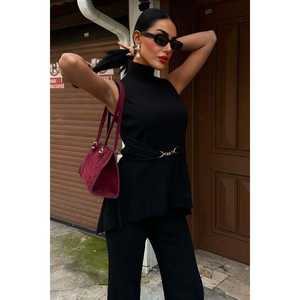 ชุดสูทลายริบบ์ออทัมน์โรส 9946 ผ้าถักคอตั้ง - Product Image 4