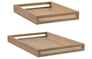 Plateau de service en bois rustique fabriqué à la main au design moderne de qualité supérieure pour décor de table basse Service quotidien de nourriture/boisson pour Diwali Ramadan - Product Image 4