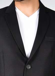 Blazer formel noir pour homme de haute qualité, coupe moderne, pour les occasions professionnelles et formelles, disponible en qualité et prix d'exportation - Product Image 3