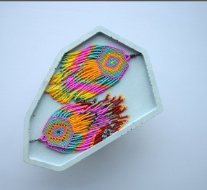 Luxury Quality <b>Emerald</b> Green Beaded Tassel Earrings - Product Image 1