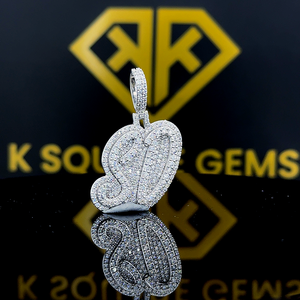 จี้ฮิปฮอป925ตัวอักษรสีเงินแบบกำหนดเองชื่อและเครื่องประดับน้ำแข็งสำหรับเด็ก - Product Image 4