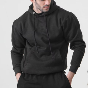 Fabricants de haute qualité, logo personnalisé, sweat à capuche uni de luxe et épais pour hommes - Product Image 1