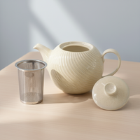 Théière en céramique réutilisable de 0,6 L, artisanale, cadeau pour les amateurs de thé et les collectionneurs, vente en gros 3459725Rc-0.6