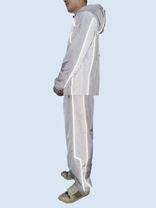 Prince Custom Oversize Sportwear Streetwear Casual Sweatsuit 3m Veste Réfléchissante et Jogger Set Windbreaker Nylon Survêtement Hommes - Product Image 4