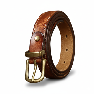 Personalizado hecho a mano negro 100% cuero de vaca genuino Vintage cuadrado cobre hebilla Durable Casual cinturón de cuero - Product Image 5