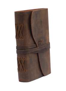 Cuaderno de Cuero, Diario de Cuero Hecho a Mano con Correa de Cuero, Papel Sin Líneas, 220 Páginas, Libro de Cuero, Diario de Historias - Product Image 6