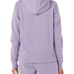 Vente en gros de coton confortable de haute qualité 80 coton 20 polyester col haut brodé couleur unie col rond sweats à capuche pour femmes - Product Image 6